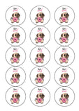 Pug 04 Edible Icing Cake Topper or Ribbon