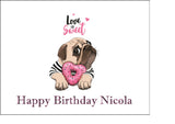 7.5" x 10" Rectangle Edible Icing Cake Topper with your own image