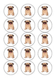Pug 03 Edible Icing Cake Topper