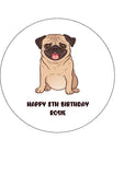 Pug 03 Edible Icing Cake Topper