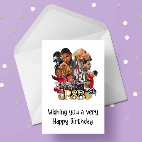 R n B Tour 01 Birthday Card - Chris Brown and Usher