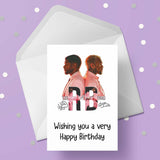 R n B Tour 02 Birthday Card - Chris Brown and Usher