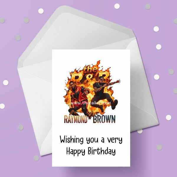 R n B Tour 04 Birthday Card - Chris Brown and Usher