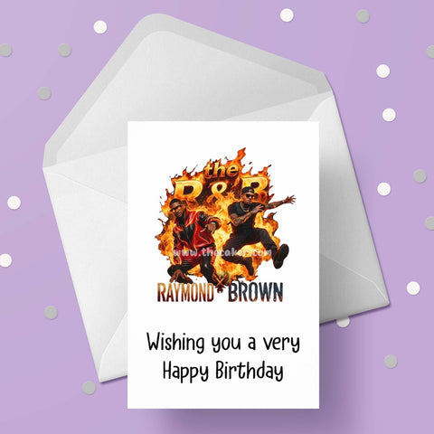 R n B Tour 04 Birthday Card - Chris Brown and Usher