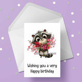 Raccoon Birthday Card