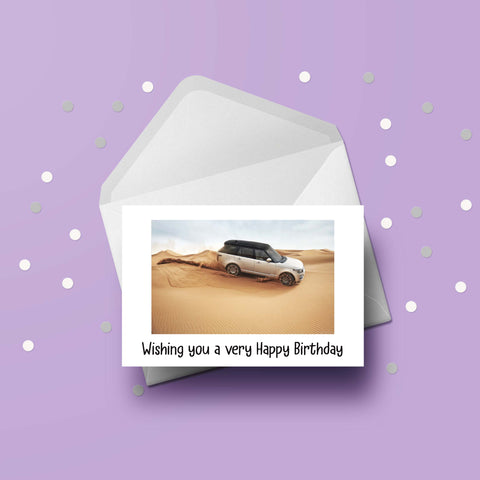 Range Rover 01 Birthday Card