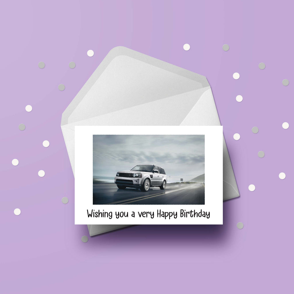Range Rover Post Card Range Rover 4WD Birthday Card 02 – the caker online