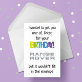 Range Rover Funny Birthday Card