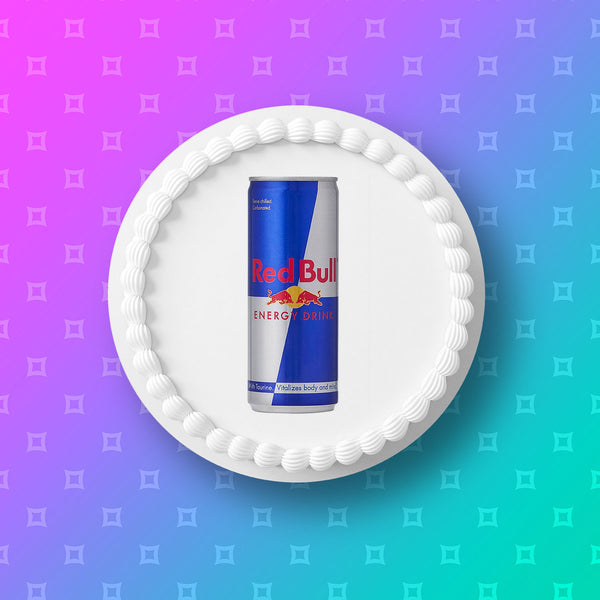 Red Bull Can Edible Icing Cake Topper