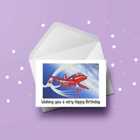 Red Arrows 02 Birthday Card