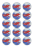 Red Arrows Edible Icing Cake topper - Red Arrow Planes 02
