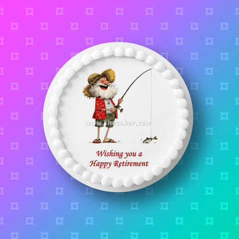 Retirement 18 Edible Icing Cake Topper or Ribbon
