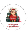 Retirement 03 Edible Icing Cake Topper or Ribbon