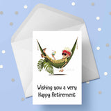 Retirement 09 - Man in hammock Retirement Card