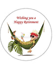 Retirement 09 Edible Icing Cake Topper or Ribbon