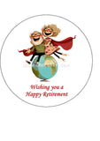Retirement 14 Edible Icing Cake Topper or Ribbon