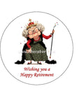 Retirement 15 Edible Icing Cake Topper or Ribbon