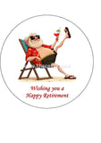 Retirement 16 Edible Icing Cake Topper or Ribbon