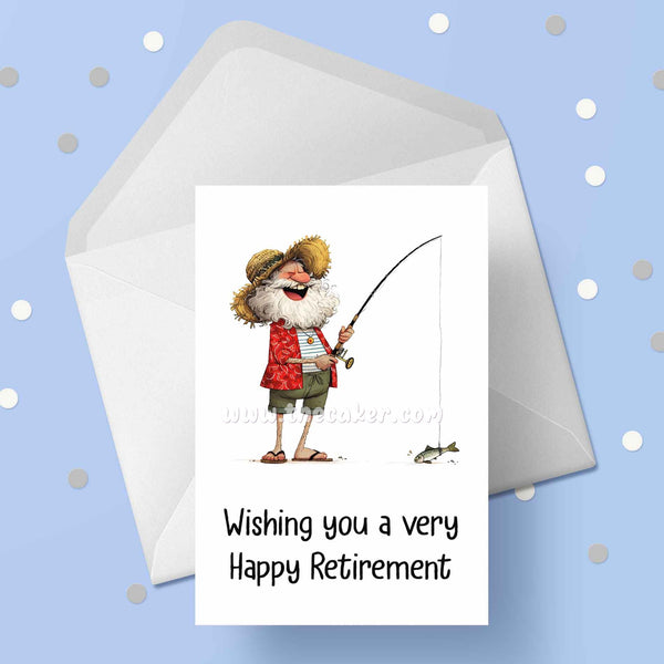 Retirement 18 - Man Fishing Retirement Card
