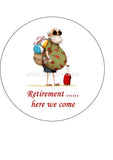Retirement 20 Edible Icing Cake Topper or Ribbon