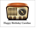 Retro Radio Edible Icing Cake Topper