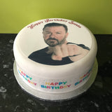 Ricky Gervais 01 Edible Icing Cake Topper or Ribbon