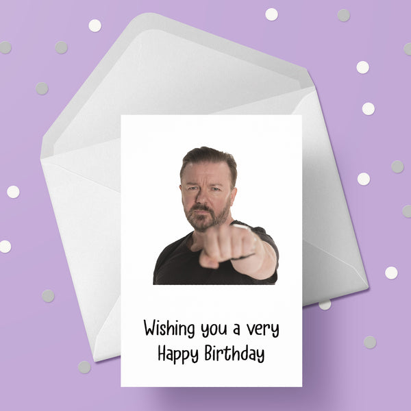 Ricky Gervais 01 Birthday Card