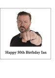 Ricky Gervais Edible Icing Cake Topper or Ribbon