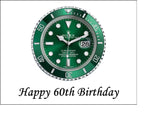Watch Face Edible Icing Cake Topper 03