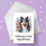 Rough Collie Dog Birthday Card 02