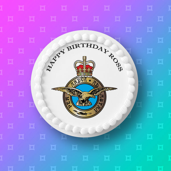 RAF Royal Air Force Badge Edible Icing Cake Topper