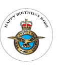 RAF Royal Air Force Badge Edible Icing Cake Topper