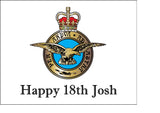 RAF Royal Air Force Badge Edible Icing Cake Topper