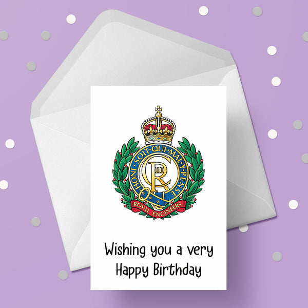 Royal Engineers Birthday Card