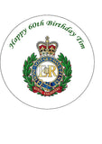 Royal Engineers Logo Edible Icing Cake Topper - Elizabeth