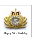 Royal Navy Badge Edible Icing Cake Topper or Ribbon