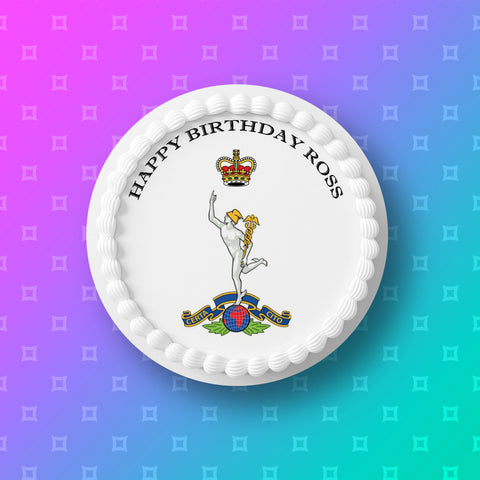 Royal Signals Edible Icing Cake Topper or Ribbon