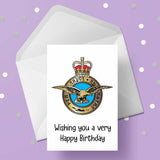 RAF Royal Air Force Badge Birthday Card