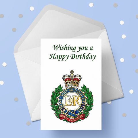 Royal Engineers Birthday Card - Elizabeth