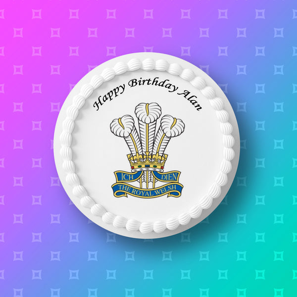 Royal Welsh Fusiliers Edible Icing Cake Topper