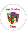 Rubik's Cube Edible Icing Cake Topper