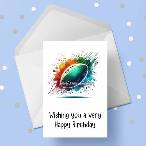 Rugby 01 Birthday Card