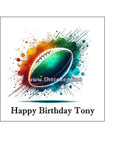 Rugby 01 Edible Icing Cake Topper or Ribbon