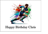 Rugby 06 Edible Icing Cake Topper or Ribbon