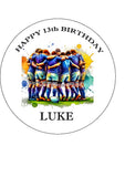 Rugby 07 Edible Icing Cake Topper or Ribbon