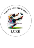 Rugby 08 Edible Icing Cake Topper or Ribbon