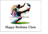 Rugby 08 Edible Icing Cake Topper or Ribbon