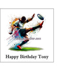 Rugby 08 Edible Icing Cake Topper or Ribbon
