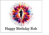 Running Man Edible Icing Cake Topper