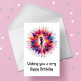Running Woman Edible Icing Cake Topper